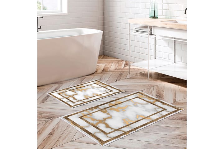Kylpyhuonematto Panaj 60x150 cm Suorakaide - Monivärinen - Kodintekstiilit & matot - Kylpyhuonetekstiilit - Kylpyhuoneen matto