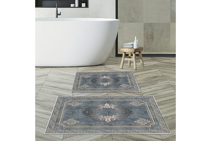 Kylpyhuonematto Panchal 60x150 cm Suorakaide - Monivärinen - Kodintekstiilit & matot - Kylpyhuonetekstiilit - Kylpyhuoneen matto