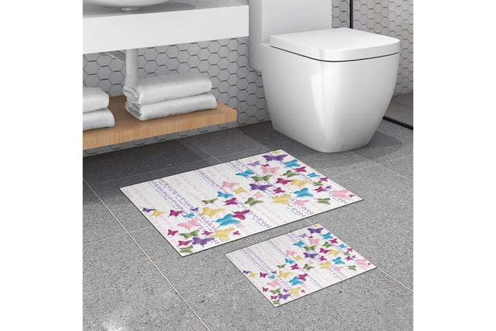 Kylpyhuonematto Pancu 60x150 cm Suorakaide - Monivärinen - Kodintekstiilit & matot - Kylpyhuonetekstiilit - Kylpyhuoneen matto