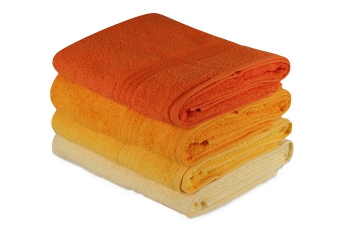 Kylpypyyhe Hobby 70x140 cm 2-pak - Keltainen/Oranssi - Kodintekstiilit - Kylpyhuonetekstiilit - Kylpypyyhe - Suuri kylpypyyhe