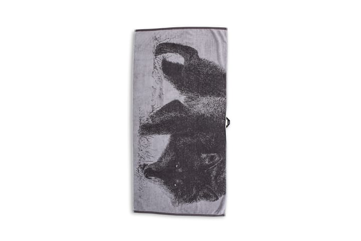Käsipyyhe Wolf Woven 50x70 cm Musta - Vallila - Kodintekstiilit & matot - Kylpyhuonetekstiilit - Pyyhe