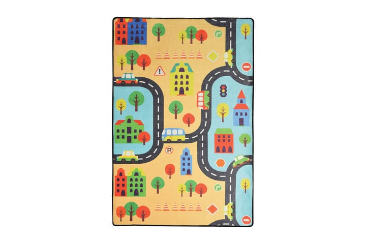 Lastenmatto Carretera 100x160 cm - Monivärinen / Sametti - Kodintekstiilit - Lasten tekstiilit - Lastenhuoneen matto