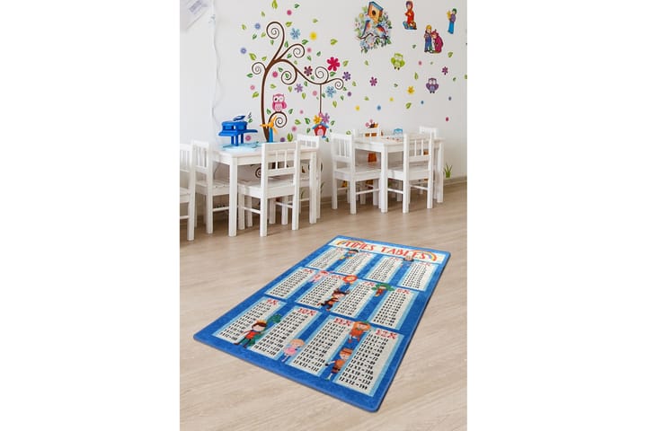 Lastenmatto Lernado 100x160 cm - Monivärinen / Sametti - Kodintekstiilit - Lasten tekstiilit - Lastenhuoneen matto