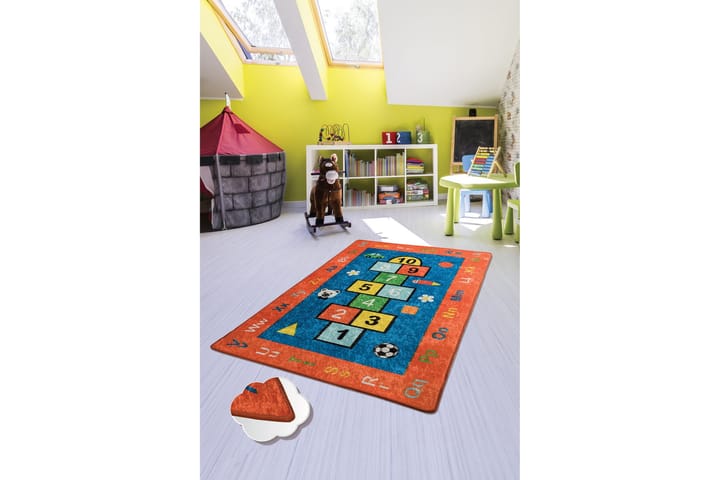 Lastenmatto Marelle 100x160 cm - Punainen - Kodintekstiilit & matot - Lasten tekstiilit - Lastenhuoneen matto