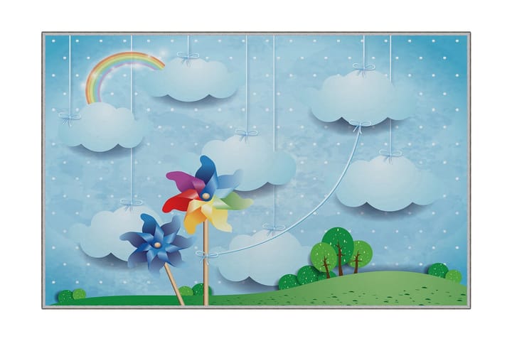 Lastenmatto Tenzile 80x200 cm - Sininen - Kodintekstiilit & matot - Lasten tekstiilit - Lastenhuoneen matto