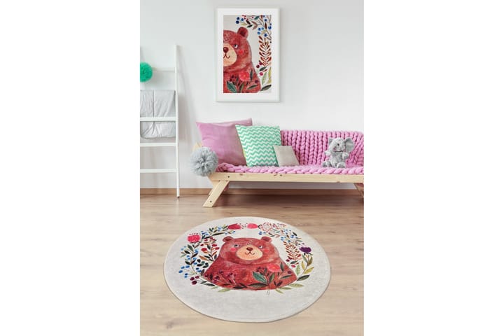 Lastenmatto Vermundo 140x140 cm - Monivärinen - Kodintekstiilit & matot - Lasten tekstiilit - Lastenhuoneen matto