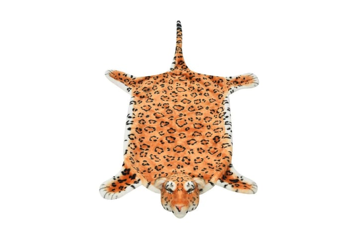 Leopardimatto plyysi 139 cm Ruskea - Ruskea - Kodintekstiilit & matot - Lasten tekstiilit - Lastenhuoneen matto