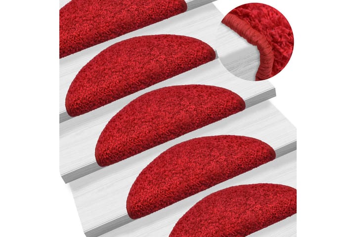 Porrasmatot 15 kpl 56x20 cm punainen - Punainen - Kodintekstiilit & matot - Matto - Erikoismatto - Porrasmatot