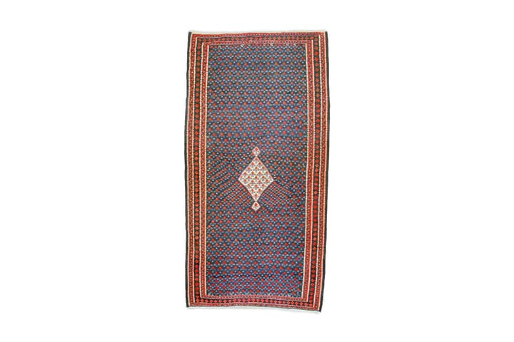 Käsinsolmittu Persialainen matto 146x282 cm Kelim - Tummansininen / Punainen - Kodintekstiilit - Matot - Itämainen matto - Kelim-matto