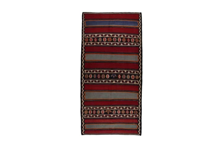 Käsinsolmittu Persialainen matto 146x305 cm Kelim - Punainen / Musta - Kodintekstiilit & matot - Matto - Itämainen matto - Kelim-matto