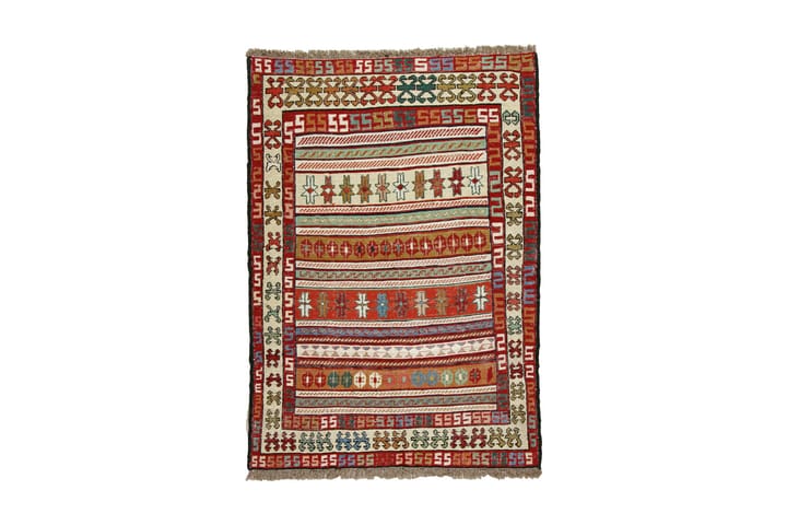Käsinsolmittu Persialainen matto Varni 100x142 cm Kelim - Monivärinen - Kodintekstiilit - Matot - Itämainen matto - Kelim-matto