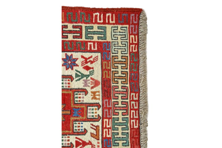 Käsinsolmittu Persialainen matto Varni 101x146 cm Kelim - Beige/Punainen - Kodintekstiilit - Matot - Itämainen matto - Kelim-matto