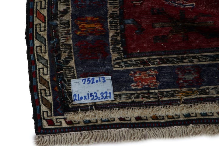 Käsinsolmittu Persialainen matto Varni 153x210 cm Kelim - Punainen/Tummansininen - Kodintekstiilit - Matot - Itämainen matto - Kelim-matto