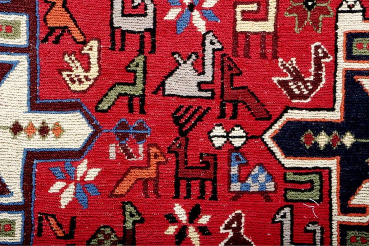 Käsinsolmittu Persialainen matto Varni 211x292 cm Kelim - Punainen/Beige - Kodintekstiilit - Matot - Itämainen matto - Kelim-matto