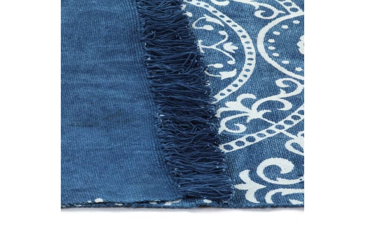 Kelim matto puuvilla 120x180 cm kuviolla sininen - Sininen - Kodintekstiilit - Matot - Itämainen matto - Kelim-matto