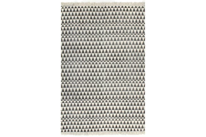 Kelim matto puuvilla 160x230 cm kuviolla mustavalkoinen - Musta - Kodintekstiilit & matot - Matto - Käsintehdyt matot