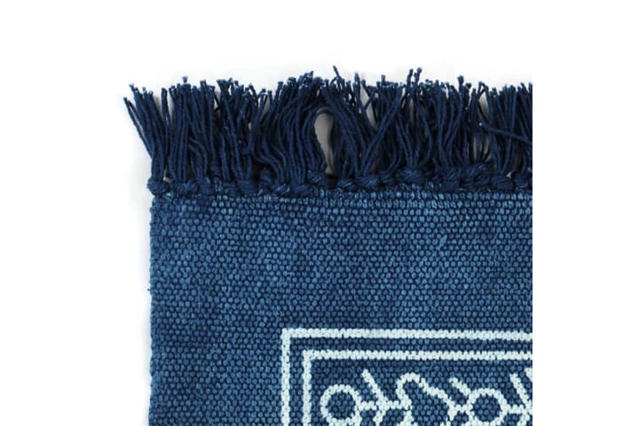 Kelim matto puuvilla 160x230 cm kuviolla sininen - Sininen - Kodintekstiilit & matot - Matto - Itämainen matto