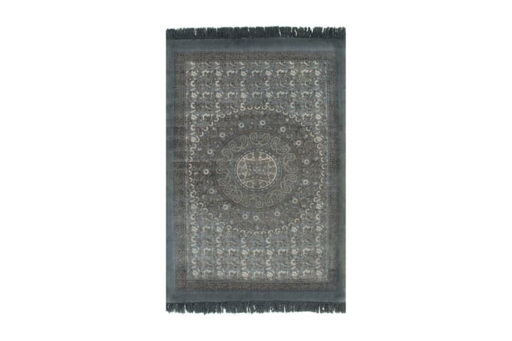 Kilim matto puuvilla 160x230 cm harmaalla kuviolla - Harmaa - Kodintekstiilit & matot - Matto - Itämainen matto