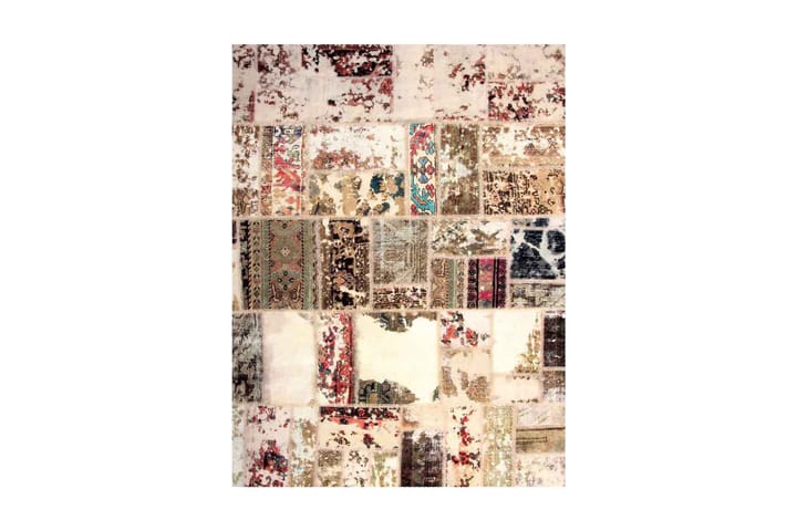 Käsinsolmittu Persialainen Tilkku Villamatto 168x222cm Lanka - Monivärinen - Kodintekstiilit - Matot - Itämainen matto - Patchwork-matto