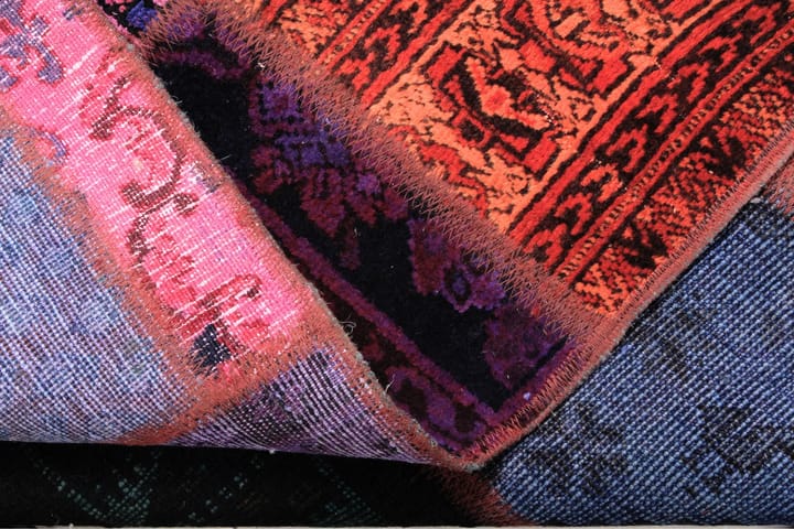 Käsinsolmittu Persialainen Tilkku Villamatto 173x227cm Lanka - Monivärinen - Kodintekstiilit - Matot - Itämainen matto - Patchwork-matto