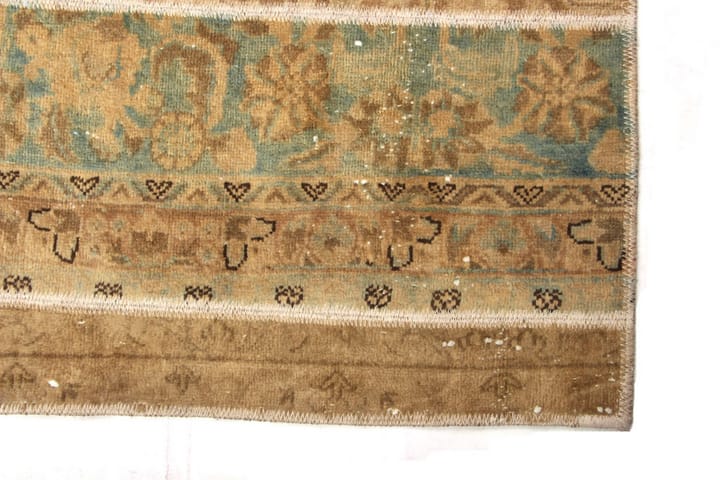 Käsinsolmittu Tilkkumatto Villa/Lanka Moniväri 119x183cm - Monivärinen - Kodintekstiilit - Matot - Itämainen matto - Patchwork-matto