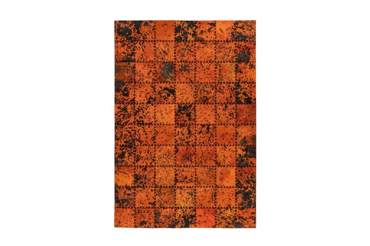 Matto Dulvabier Fohav 120x170 cm Oranssi/ Nahka - D-Sign - Kodintekstiilit - Matot - Itämainen matto - Patchwork-matto