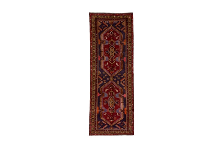 Käsinsolmittu persialainen matto 102x312 cm - Tummansininen / Punainen - Kodintekstiilit - Matot - Itämainen matto