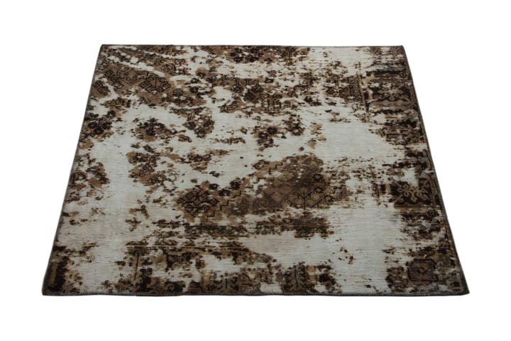 Käsinsolmittu Persialainen matto 136x150 cm Vintage - Beige / Ruskea - Kodintekstiilit - Matot - Itämainen matto