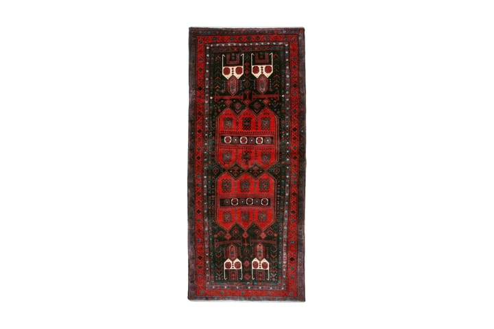 Käsinsolmittu persialainen Matto 144x342 cm - Tummansininen / Punainen - Kodintekstiilit - Matot - Itämainen matto