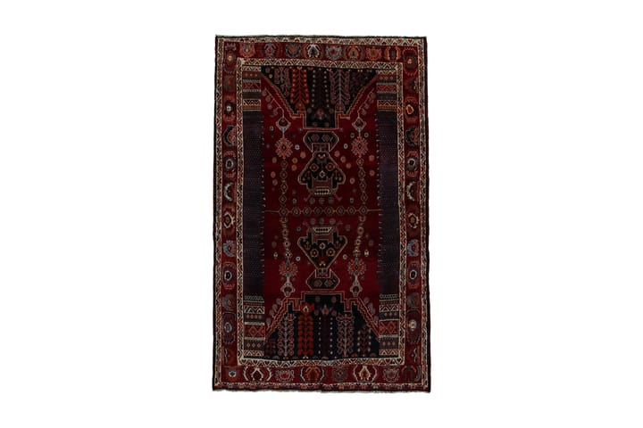 Käsinsolmittu persialainen matto 148x244 cm - Punainen / Musta - Kodintekstiilit - Matot - Itämainen matto
