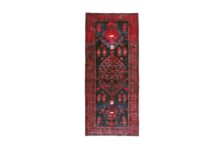 Käsinsolmittu Persialainen matto 150x335 cm Kelim - Punainen/Tummansininen - Kodintekstiilit - Matot - Itämainen matto - Patchwork-matto