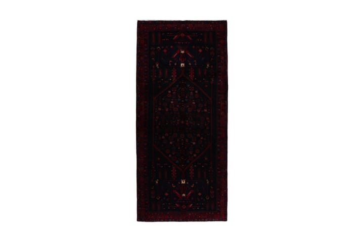 Käsinsolmittu persialainen matto 152x350 cm - Musta / Punainen - Kodintekstiilit & matot - Matto - Itämainen matto