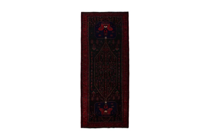 Käsinsolmittu persialainen matto 152x377 cm - Tummansininen / Punainen - Kodintekstiilit & matot - Matto - Itämainen matto