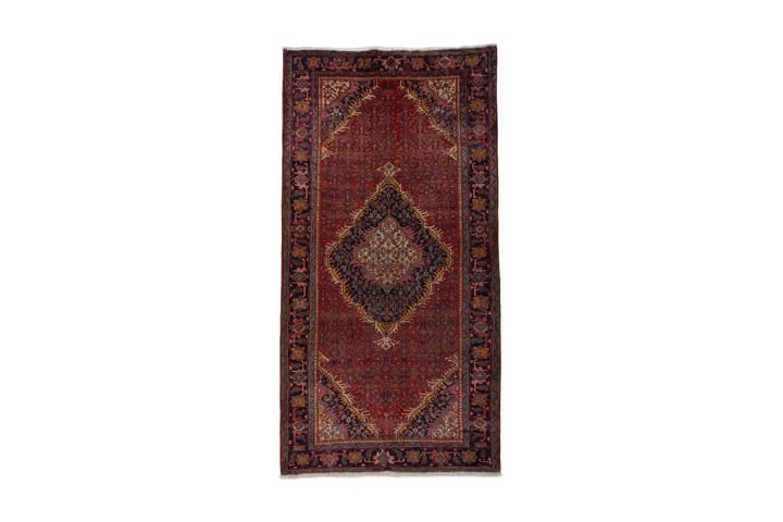 Käsinsolmittu persialainen matto 155x300 cm - Punainen/Tummansininen - Kodintekstiilit - Matot - Moderni matto - Käytävämatto