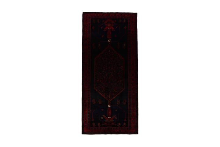 Käsinsolmittu persialainen Matto 159x377 cm - Musta / Punainen - Kodintekstiilit & matot - Matto - Itämainen matto