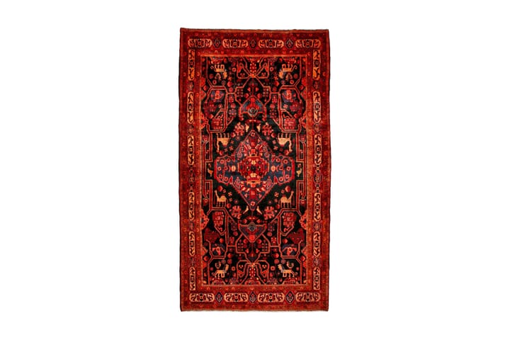 Käsinsolmittu persialainen matto 160x303 cm - Tummanpunainen / Punainen - Kodintekstiilit - Matot - Itämainen matto