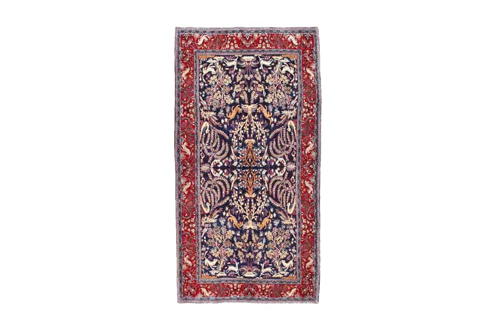 Käsinsolmittu persialainen matto 160x303 cm - Tummansininen / Punainen - Kodintekstiilit - Matot - Itämainen matto