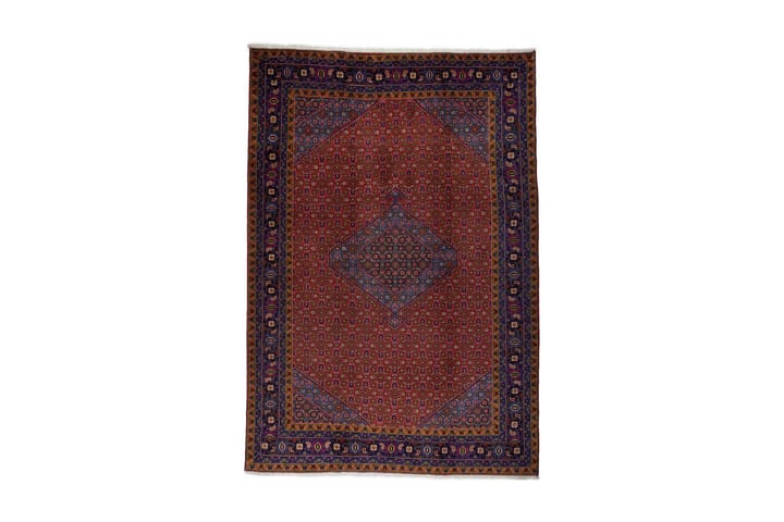 Käsinsolmittu persialainen Matto 195x286 cm - Kupari/Tummansininen - Kodintekstiilit - Matot - Itämainen matto