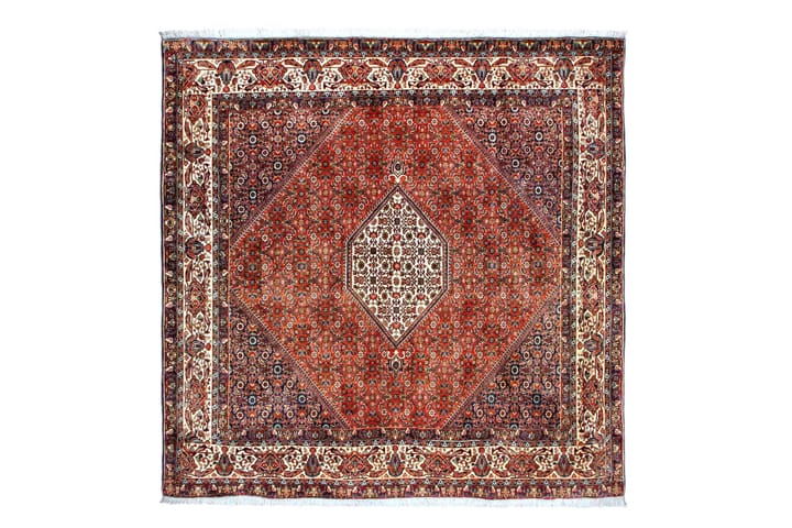 Käsinsolmittu persialainen matto 200x200 cm - Kupari / Beige - Kodintekstiilit & matot - Matto