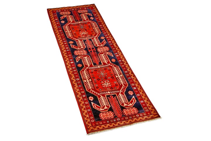 Käsinsolmittu Persialainen matto 81x258 cm - Tummansininen / Punainen - Kodintekstiilit - Matot - Itämainen matto