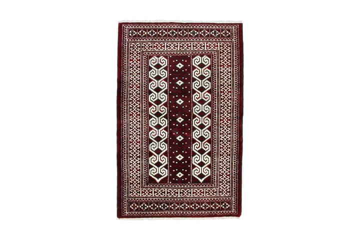 Käsinsolmittu Persialainen matto 83x130 cm - Tummanpunainen / Beige - Kodintekstiilit - Matot - Itämainen matto - Patchwork-matto