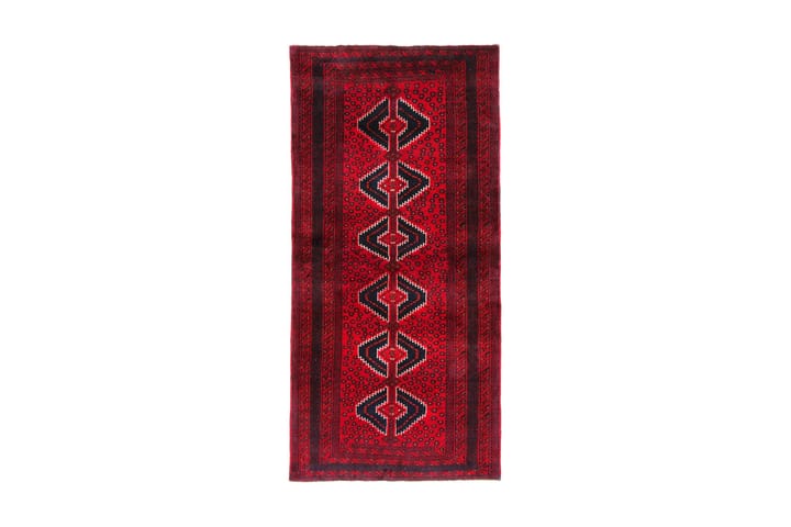 Käsinsolmittu Persialainen matto 90x181 cm - Punainen / Musta - Kodintekstiilit & matot - Matto - Itämainen matto - Kelim-matto