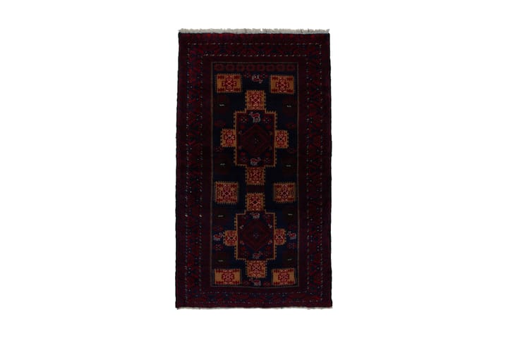 Käsinsolmittu Persialainen matto 92x167 cm - Punainen / Musta - Kodintekstiilit & matot - Matto - Itämainen matto