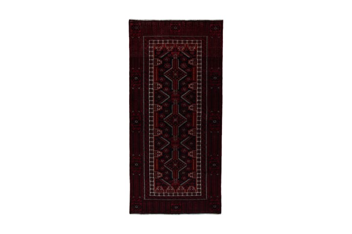 Käsinsolmittu Persialainen Matto 98x207 cm - Tummansininen / Punainen - Kodintekstiilit - Matot - Itämainen matto