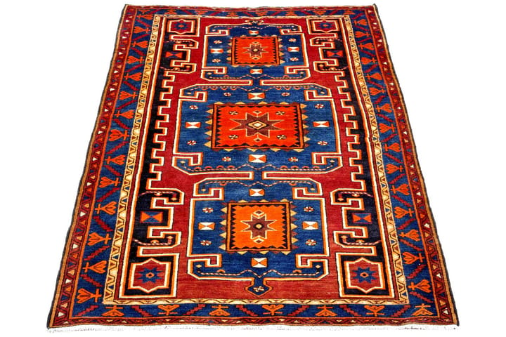 Käsinsolmittu Persialainen matto Varni 139x220 cm Kelim - Ruskea/Sininen - Kodintekstiilit & matot - Matto - Itämainen matto