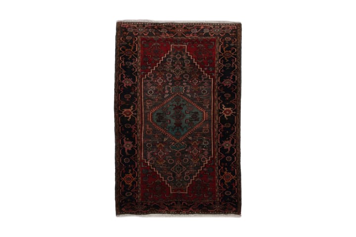 Käsinsolmittu Persialainen Qoltoq Matto 127x195 cm - Musta / Punainen - Kodintekstiilit - Matot - Itämainen matto