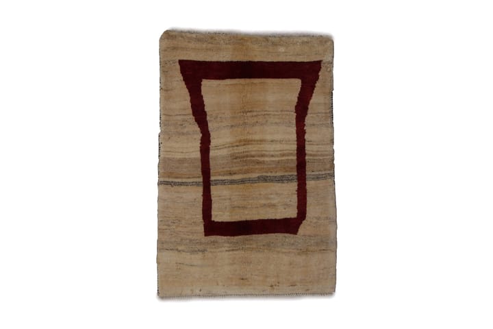 Käsinsolmittu Persialainen Villamatto 97x141 cm Gabbeh Shira - Beige/Punainen - Kodintekstiilit - Matot - Itämainen matto - Kelim-matto