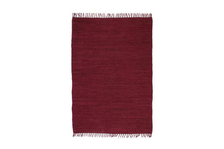 Käsin kudottu Chindi-matto puuvilla 120x170 cm burgundi - Punainen - Kodintekstiilit & matot - Matto - Käsintehdyt matot