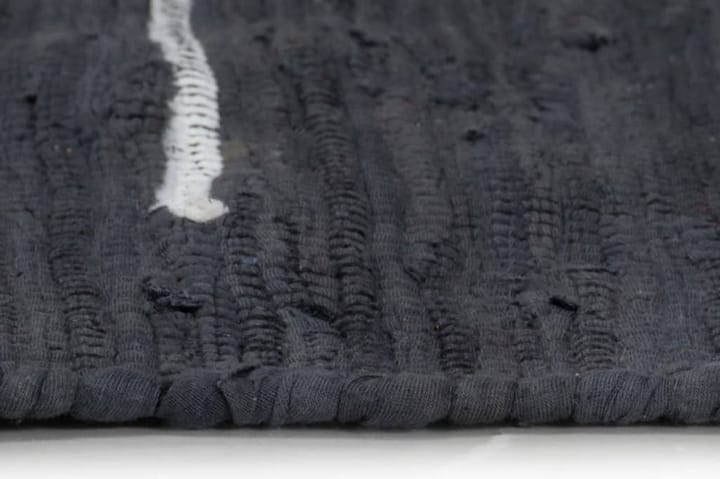 Käsin kudottu chindi-matto puuvilla 160x230 cm antrasiitti - Harmaa - Kodintekstiilit & matot - Matto - Käsintehdyt matot