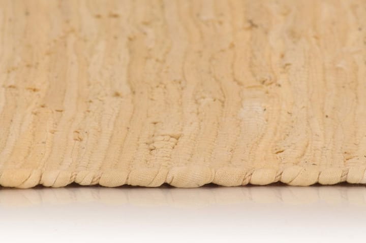Käsin kudottu Chindi-matto puuvilla 160x230 cm beige - Beige - Kodintekstiilit - Matot - Käsintehdyt matot